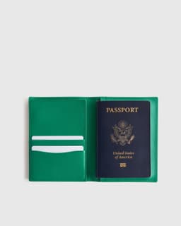 Quince Nappa Leather Passport Holder