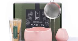 Matcha Whisk Set — 7-Piece Bamboo Chasen + Ceramic Chawan Gift Set